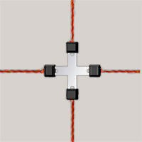 Litzclip Kreuz-Litzenverbinder