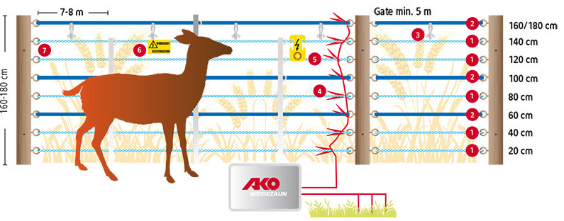 Fallow deer defence fence