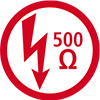 Symbol für Spannung bei 500 Ohm