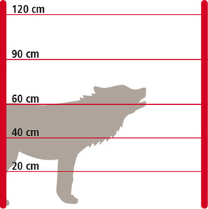 Grafik Elektrozaun Abwehr von Wölfen
