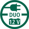 Grünes Piktogramm für DUO Elektrozaungeräte 2 in 1