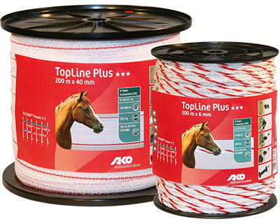 Weidezaunband und Weidezaunseil der AKO TopLine-Serie