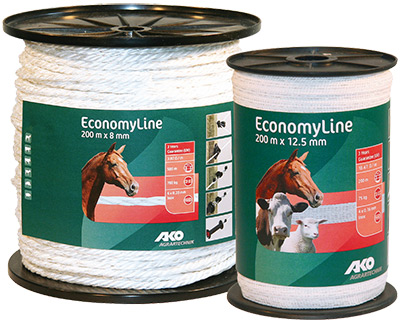 Weidezaunband und Weidezaunseil der AKO EconomyLine-Serie