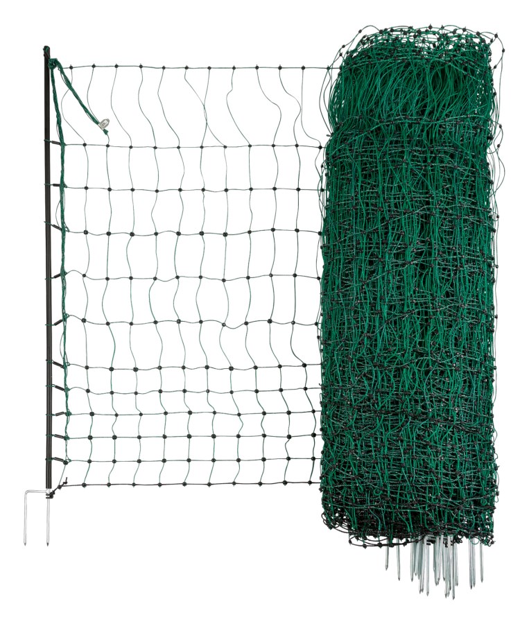 Produktbild von PieloBa Geflügelzaun 4x6m Oliv – UV-stabil, 5cm Maschenweite, Aus Deutschland