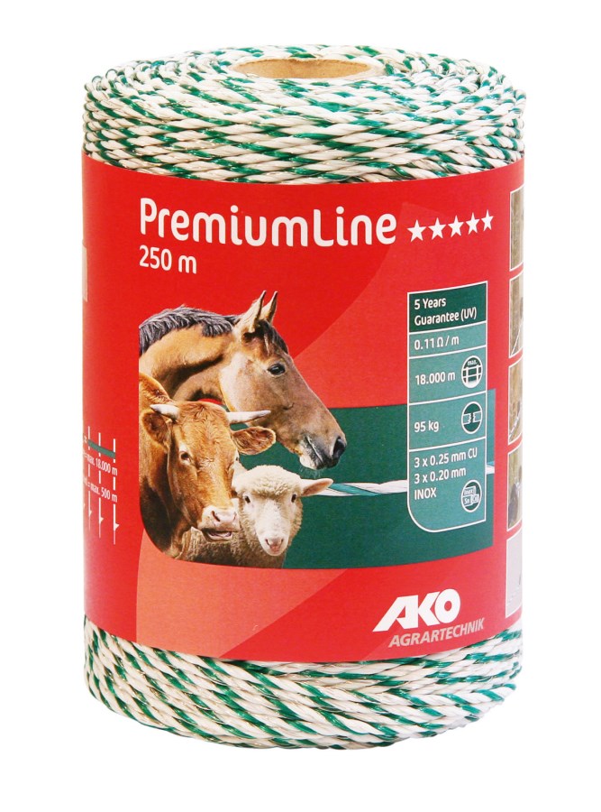 Weidezaunlitze Vidoflex 6 PowerLine, w/schw - 200 m | Shop
